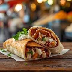 K1 Flavors Wrap Chicken.