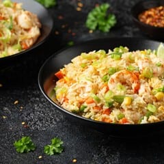 C4 Shrimp Schezwan Fried Rice.